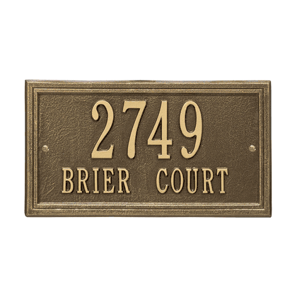 Personalized Double Line Address Plaque - 2 Line
