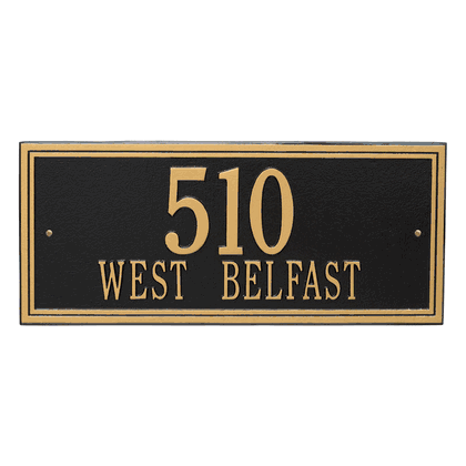 Personalized Double Line Large Address Plaque - 2 Line