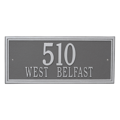 Personalized Double Line Large Address Plaque - 2 Line