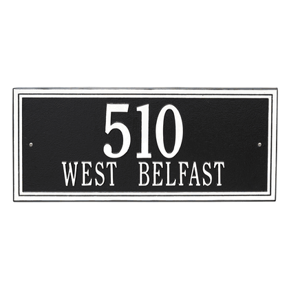 Personalized Double Line Large Address Plaque - 2 Line