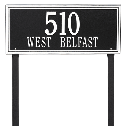 Personalized Double Line Large Lawn Address Plaque - 2 Line