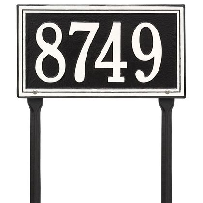 Personalized Double Line Lawn Address Plaque - 1 Line