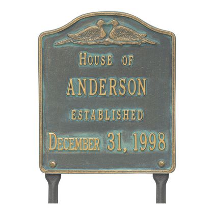 Personalized Dove Wedding Lawn Plaque