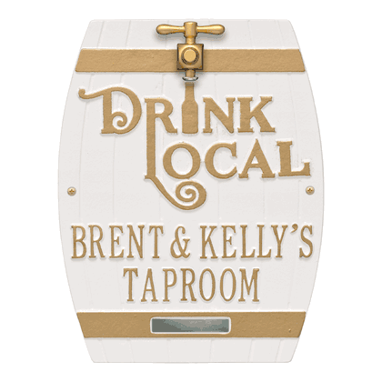 Personalized Drink Local Barrel Plaque