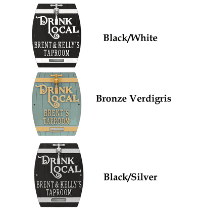 Personalized Drink Local Barrel Plaque