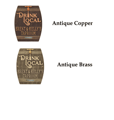 Personalized Drink Local Barrel Plaque