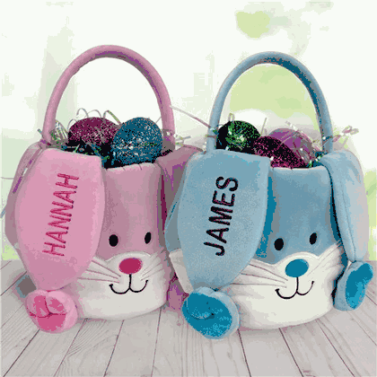 Personalized Easter Bunny Basket