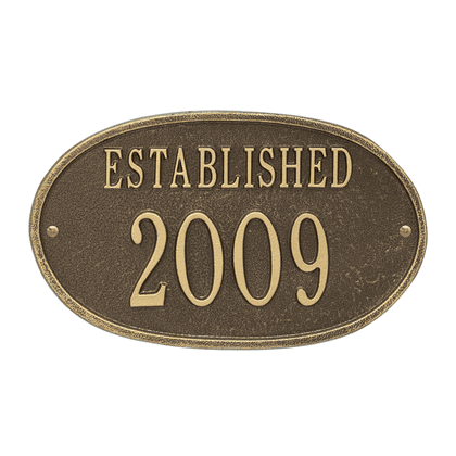 Personalized Established Date Plaque