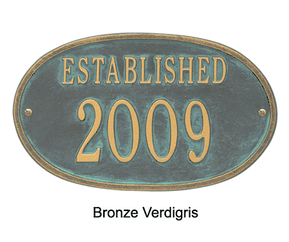 Personalized Established Date Plaque
