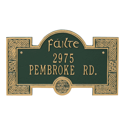 Personalized Failte Address Plaque