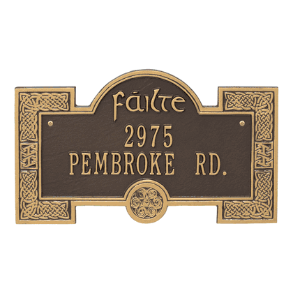 Personalized Failte Address Plaque