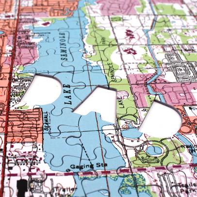 Personalized Fathers Day Map Puzzle