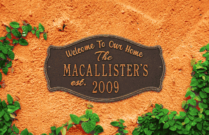 Personalized Fluted Arch Plaque