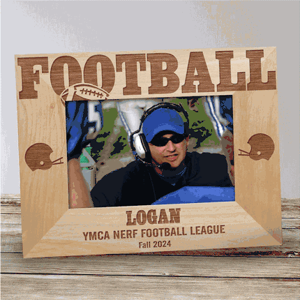 Personalized Football Wood Picture Frame
