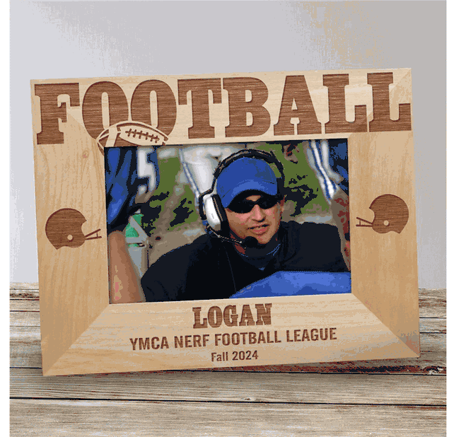 Personalized Football Wood Picture Frame