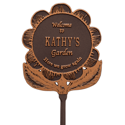 Personalized Garden Flower Lawn Plaque