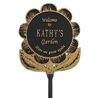 Personalized Garden Flower Lawn Plaque