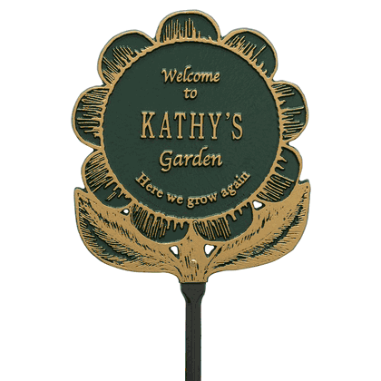 Personalized Garden Flower Lawn Plaque