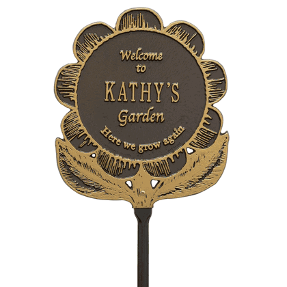 Personalized Garden Flower Lawn Plaque