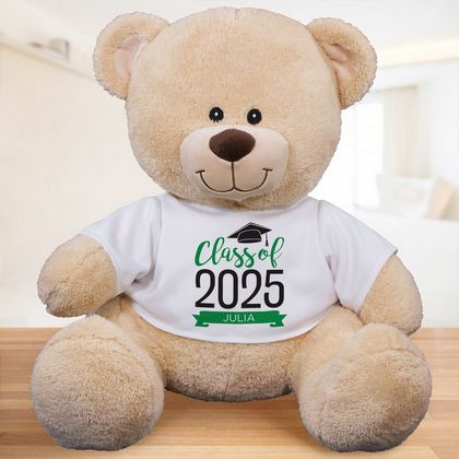 Personalized Graduate Sherman Bear - Hat With Banner