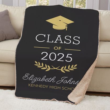Personalized Graduation Sherpa Throw