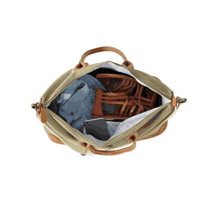 Personalized Green Washed Canvas Weekender