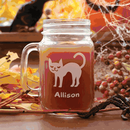 Personalized Halloween Mason Jar