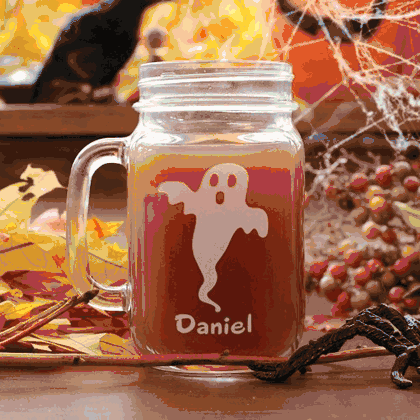 Personalized Halloween Mason Jar