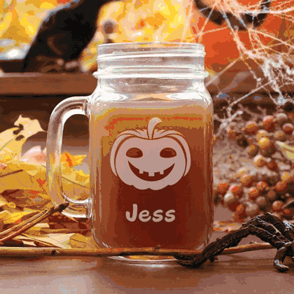 Personalized Halloween Mason Jar