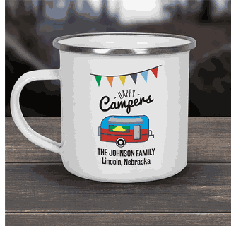 Personalized Happy Campers Camper Mug