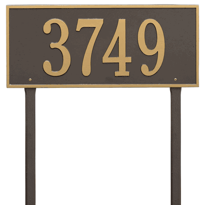 Personalized Hartford Large Lawn Address Plaque - 1 Line
