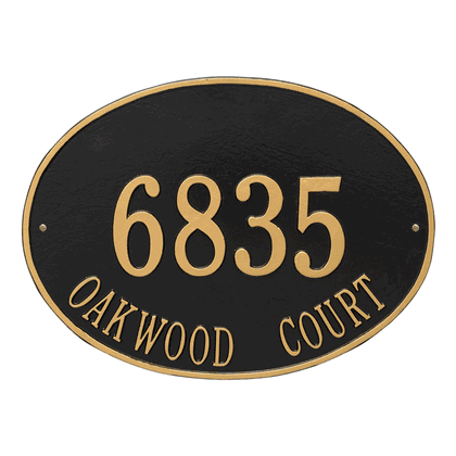 Personalized Hawthorne Large Address Plaque - 2 Line