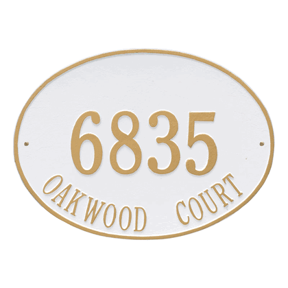 Personalized Hawthorne Large Address Plaque - 2 Line
