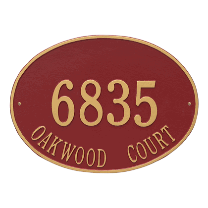 Personalized Hawthorne Large Address Plaque - 2 Line
