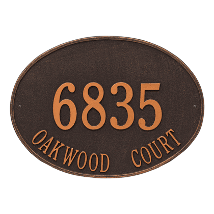 Personalized Hawthorne Large Address Plaque - 2 Line