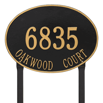 Personalized Hawthorne Large Lawn Address Plaque - 2 Line