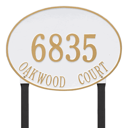 Personalized Hawthorne Large Lawn Address Plaque - 2 Line