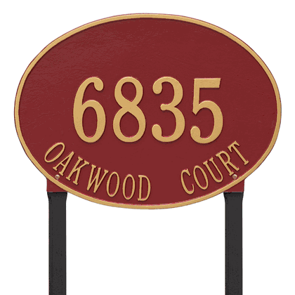 Personalized Hawthorne Large Lawn Address Plaque - 2 Line