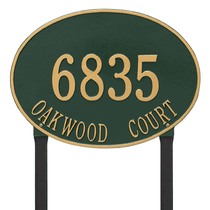 Personalized Hawthorne Large Lawn Address Plaque - 2 Line
