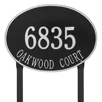 Personalized Hawthorne Large Lawn Address Plaque - 2 Line