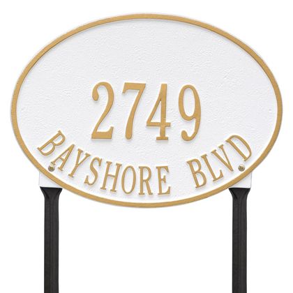 Personalized Hawthorne Lawn Address Plaque - 2 Line