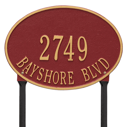Personalized Hawthorne Lawn Address Plaque - 2 Line