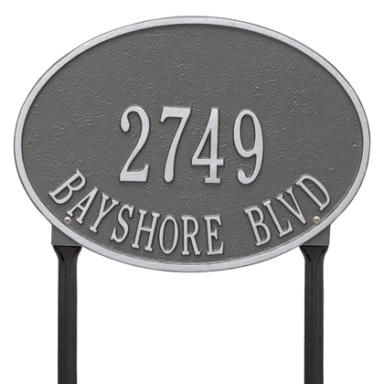 Personalized Hawthorne Lawn Address Plaque - 2 Line