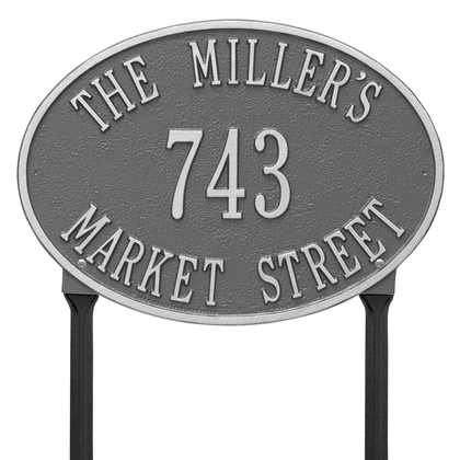 Personalized Hawthorne Lawn Address Plaque - 3 Line