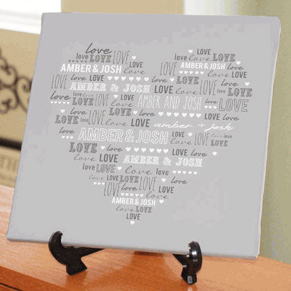 Personalized Heart Canvas