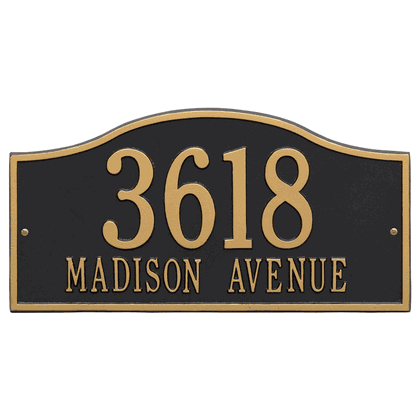 Personalized Hills Large Address Plaque - 2 Line
