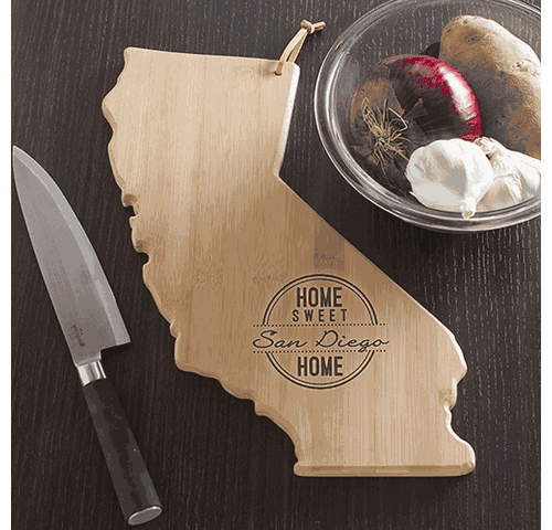 Personalized Home Sweet Home California Cutting Board