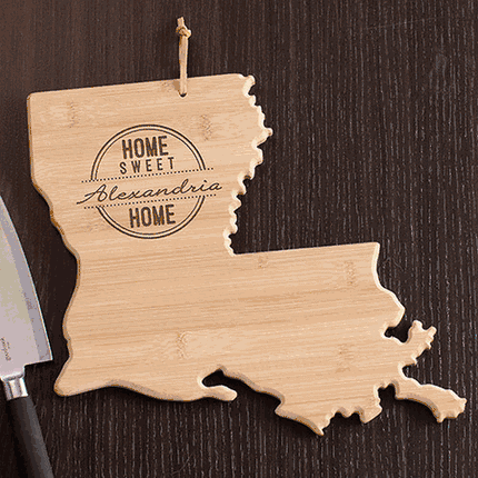 Personalized Home Sweet Home Louisiana Cutting Board