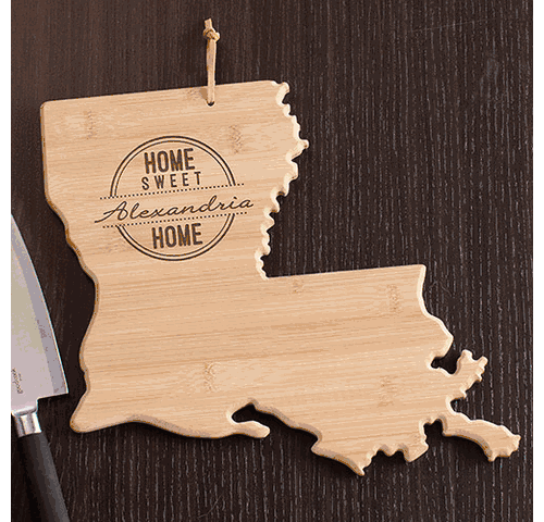 Personalized Home Sweet Home Louisiana Cutting Board