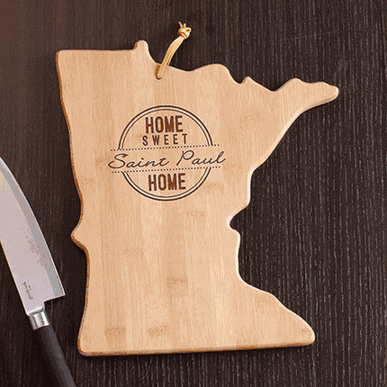 Personalized Home Sweet Home Minnesota Cutting Board